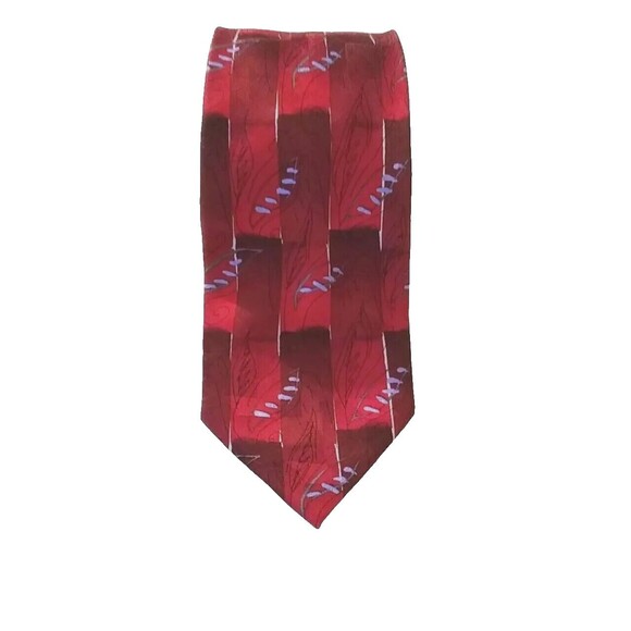 JERRY GARCIA 100% Silk Tie Lunch Collection Twenty-Seven RED Multi 2003 Vintage - Picture 5 of 10